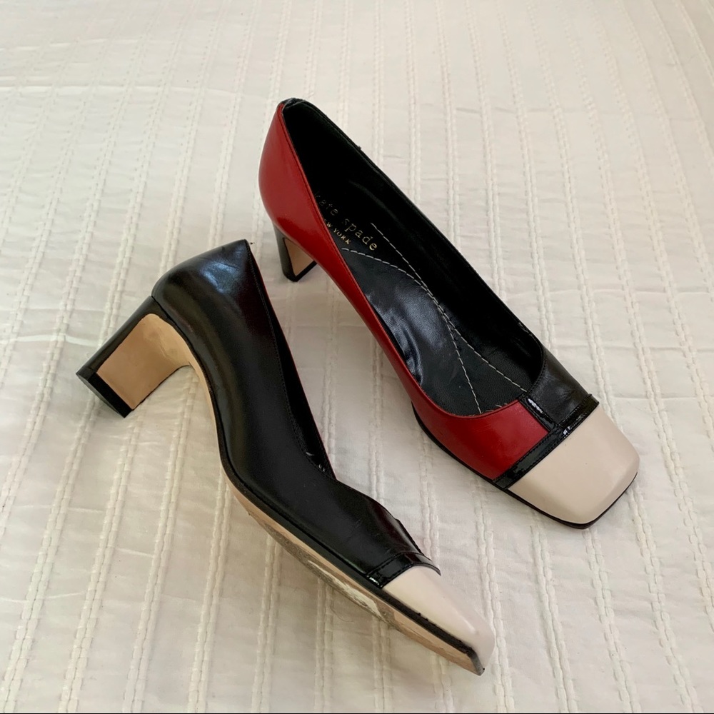 KATE SPADE color block heels